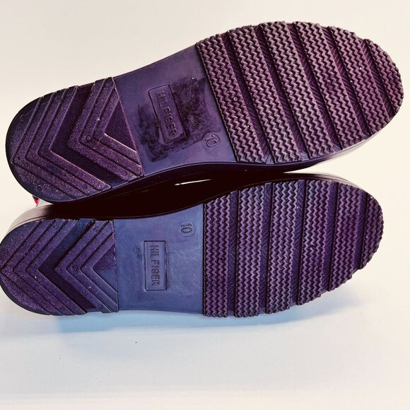 Tommy Hilfiger Women's Blayr Rain Boot Size 10 Burgundy Waterproof Pull On Ankle - Picture 11 of 11